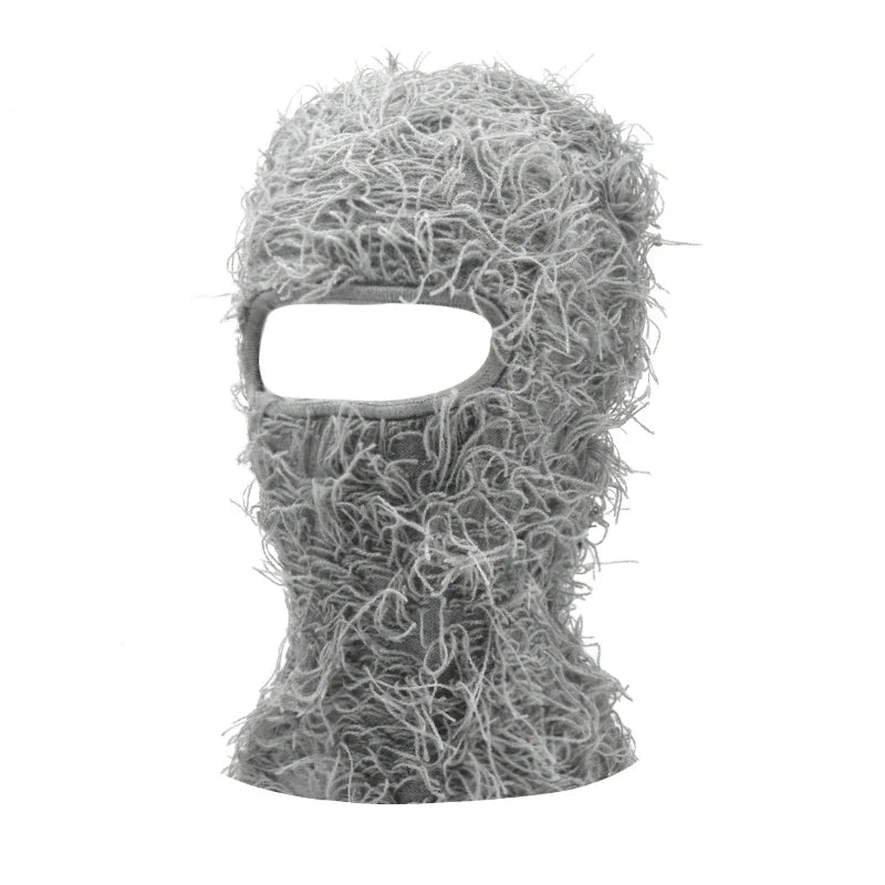 Hip Hop Balaclava Distressed Knitted Caps