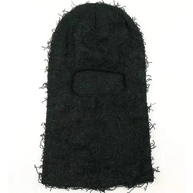 Hip Hop Balaclava Distressed Knitted Caps