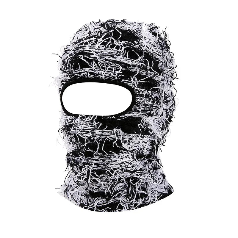 Hip Hop Balaclava Distressed Knitted Caps