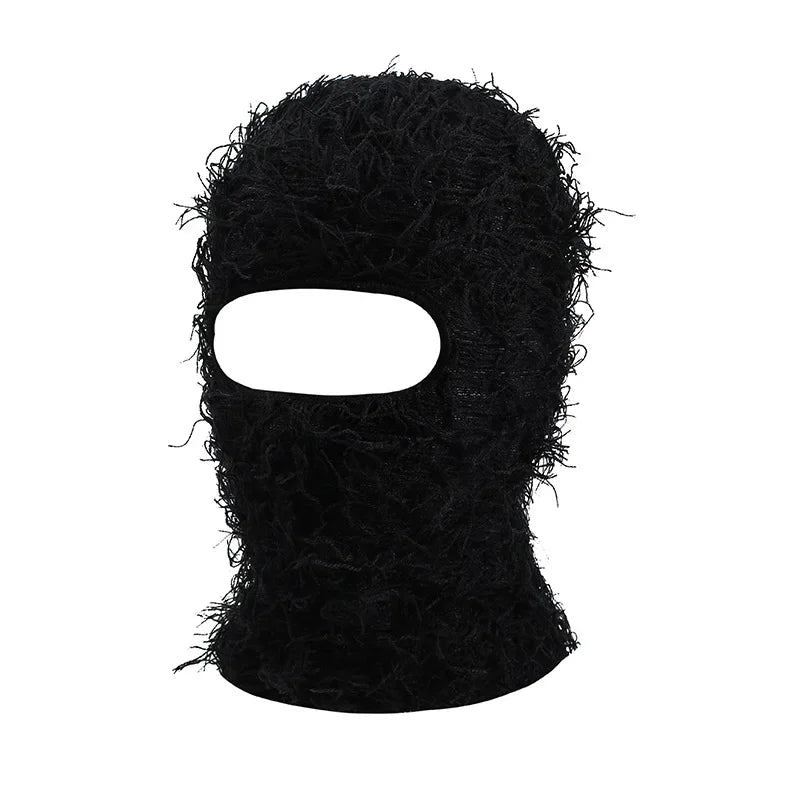 Hip Hop Balaclava Distressed Knitted Caps